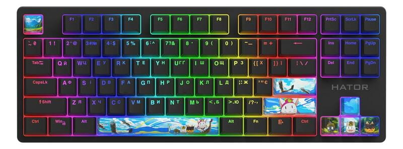 Набор кейкапов Hator PBT Keycaps Authentic Edition Fighting Cats (HTS-705)