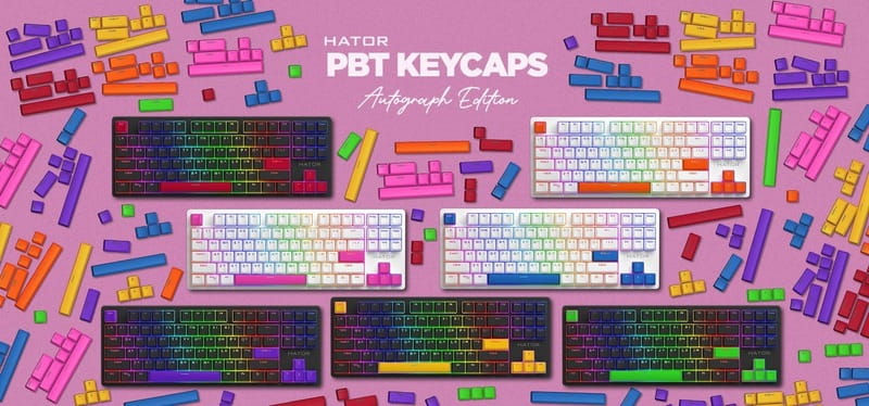 Набор кейкапов Hator PBT Keycaps Autograph Edition Lime Green (HTS-710)