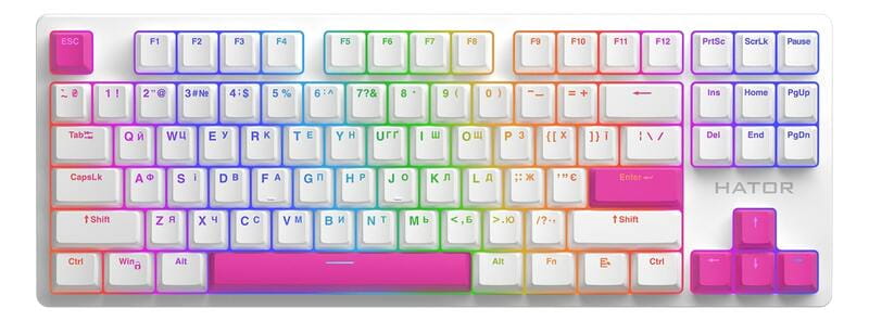 Набор кейкапов Hator PBT Keycaps Autograph Edition Knockout Pink (HTS-711)