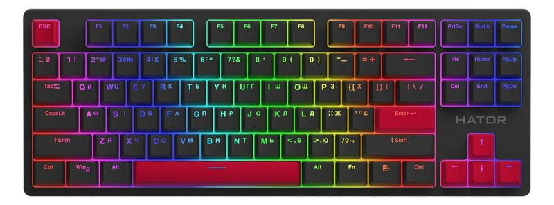 Набор кейкапов Hator PBT Keycaps Autograph Edition Racing Red (HTS-713)