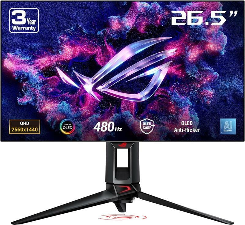 Монитор Asus 26.5" ROG Swift PG27AQDP (90LM0A20-B01A70) OLED Black 480Hz