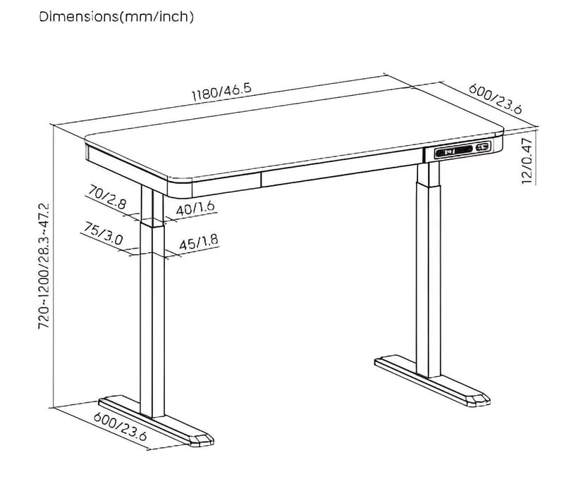 Компьютерный стол 2Е 2E-CE218B-MOTORIZED