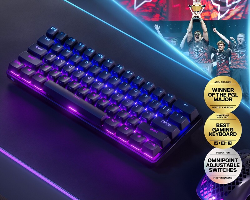 Клавиатура беспроводная SteelSeries Apex Pro Mini Wireless Black (64842)