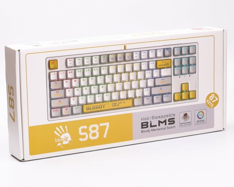 Клавиатура S87 Bloody Energy White