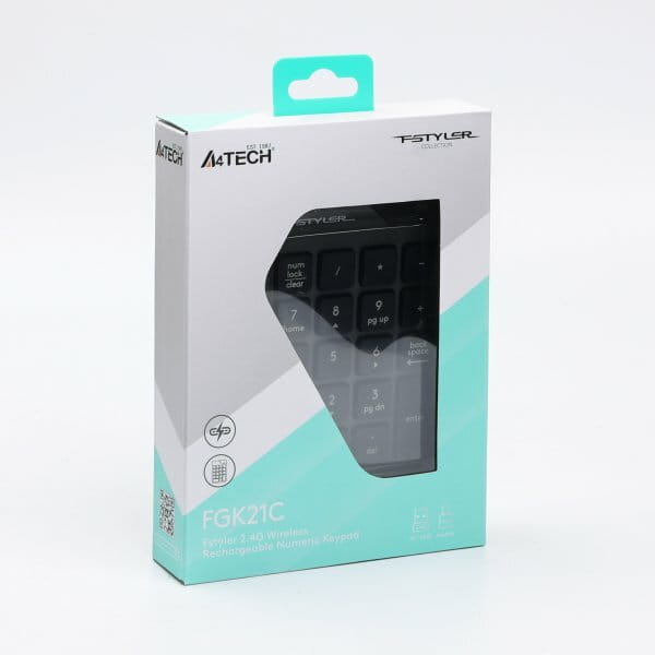 Клавіатура цифрова A4Tech Fstyler FGK21C Grey