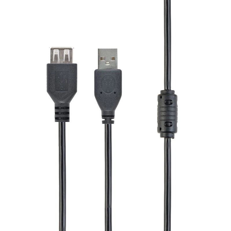 Кабель Cablexpert CCF-USB2-AMAF-6 удлинитель USB 2.0 AM/AF 1,8 м, ферритовый фильтр