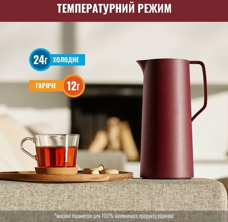 Термокувшин Tefal Motiva 1 л Burgundy (N4170210)