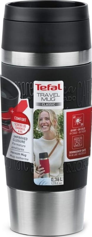 Термочашка Tefal Travel Mug Classic 360 мл Black (N2020210)