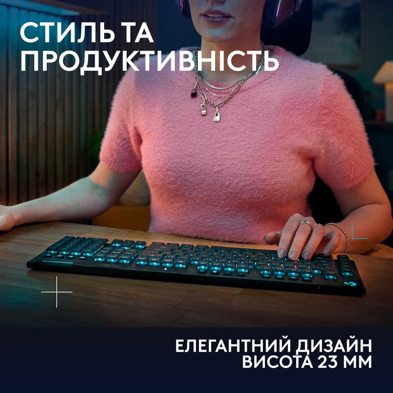 Клавиатура беспроводная Logitech G915 X Lightspeed Wireless Linear Black (920-012698)