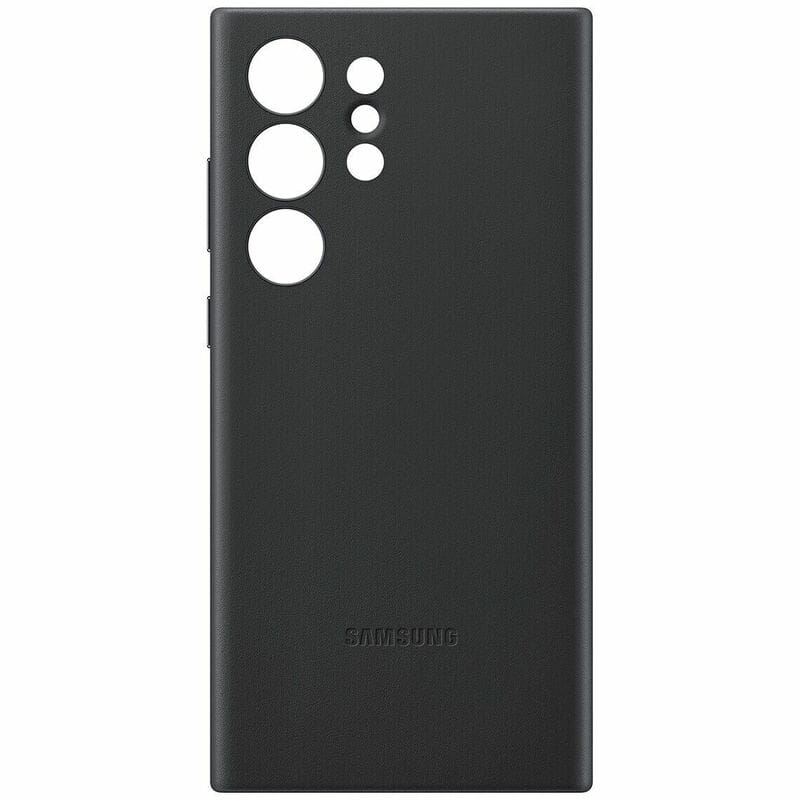 Чeхол-накладка Samsung Leather Cover для Samsung Galaxy S23 Ultra SM-S918 Black (EF-VS918LBEGRU)