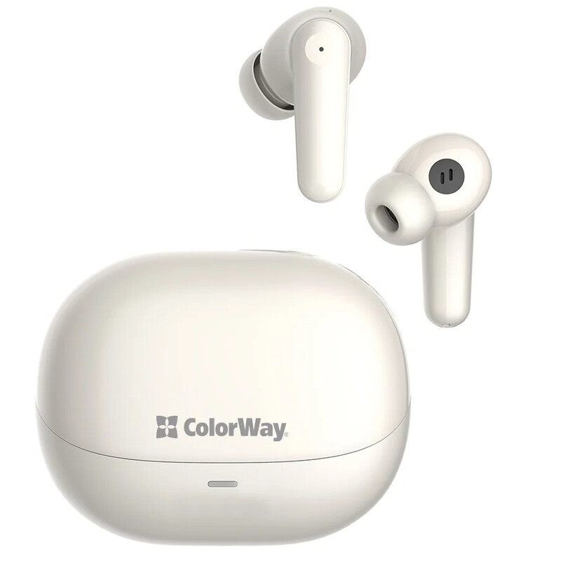 Bluetooth-гарнитура СolorWay Slim TWS-1 Earbuds Long Life Beige (CW-TWS1BE)