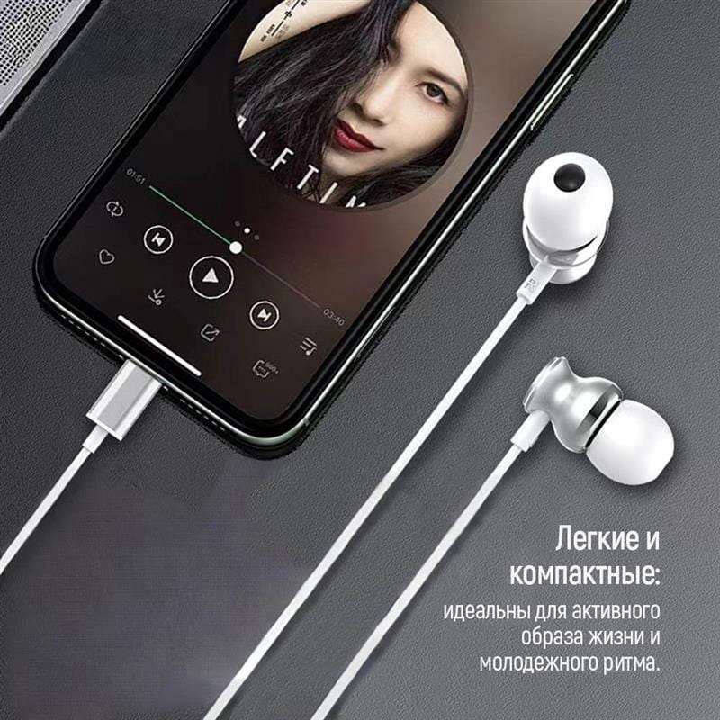 Гарнітура СolorWay 3.5 mm Wired Earphone UrbanBeat White (CW-WD03WT)