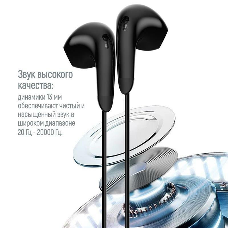 Гарнитура СolorWay 3.5 mm Wired Earphone Sound Wave Black (CW-WD04BK)