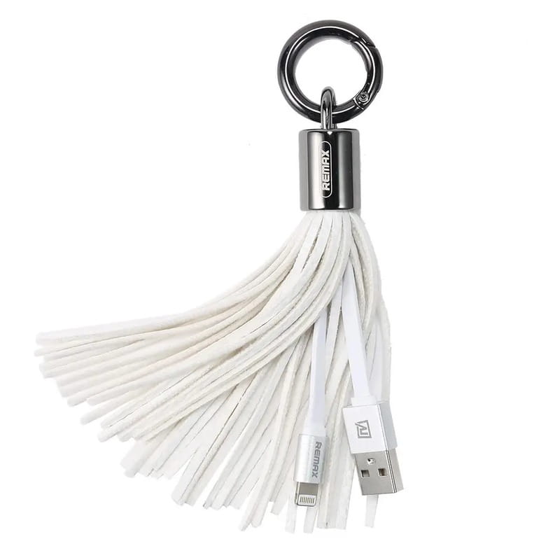 Кабель Remax RC-053i Tassel Ring USB-Lightning, 0.15м, White (6954851260158)