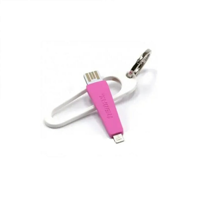 Кабель Remax RC-024i Portable USB - Lightning, 0.07м Pink (2000700004658)