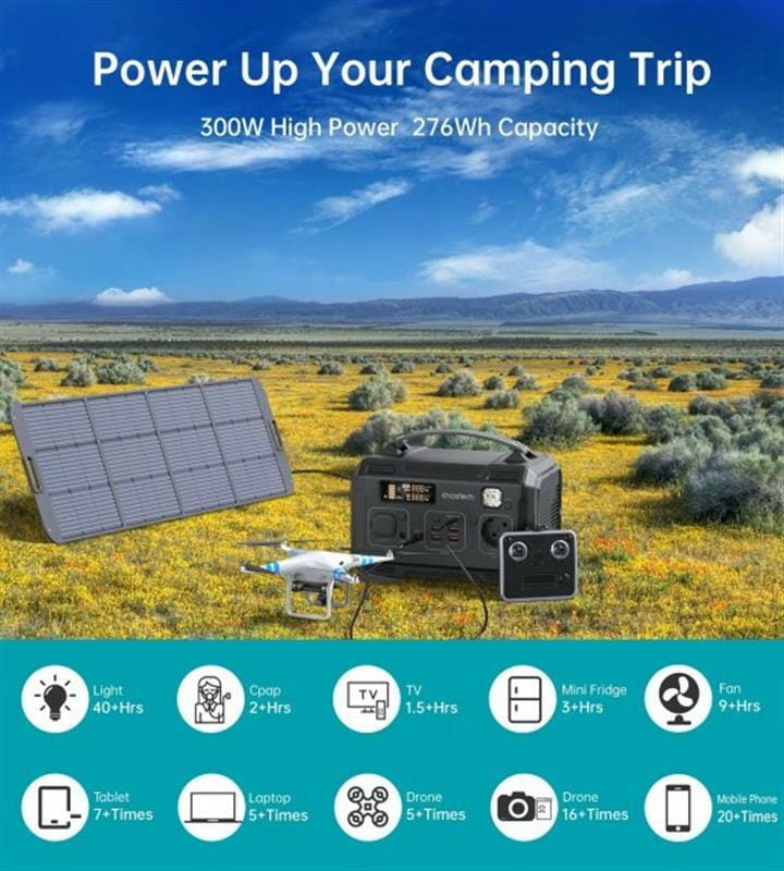 Зарядная станция Choetech Portable Power Station 83200mA Black (BS002-V2)