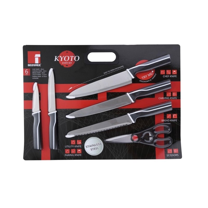 Набір ножів Bergner Kyoto 6 предметів (BG-8986-MM)
