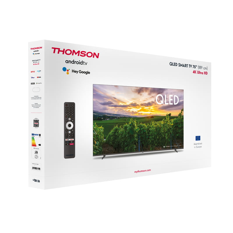 Телевiзор Thomson Android TV 75" QLED 75QA2S13