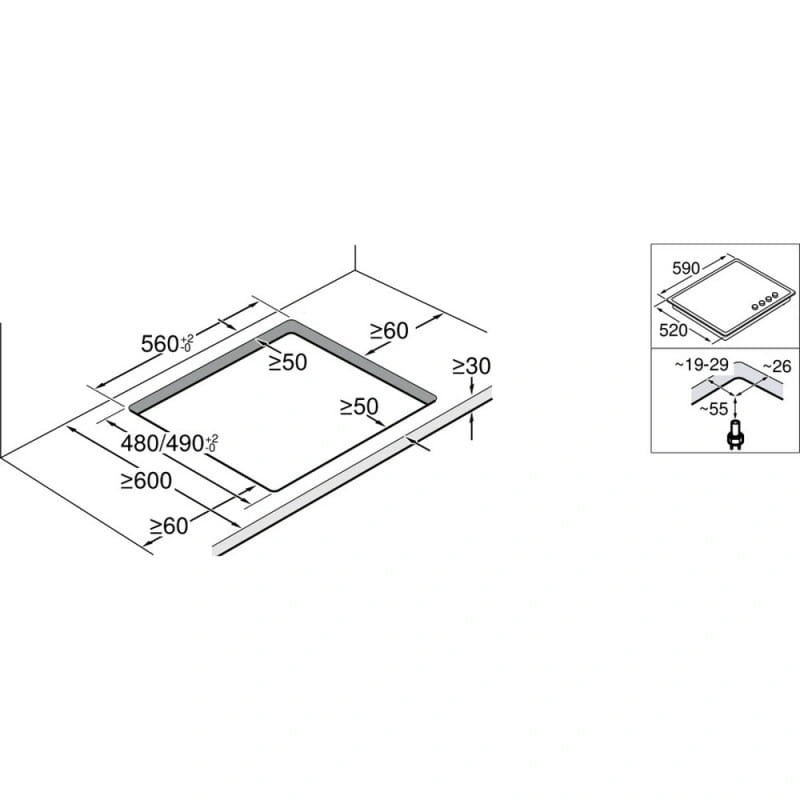 Варочная поверхность Bosch PNK6B6P40R