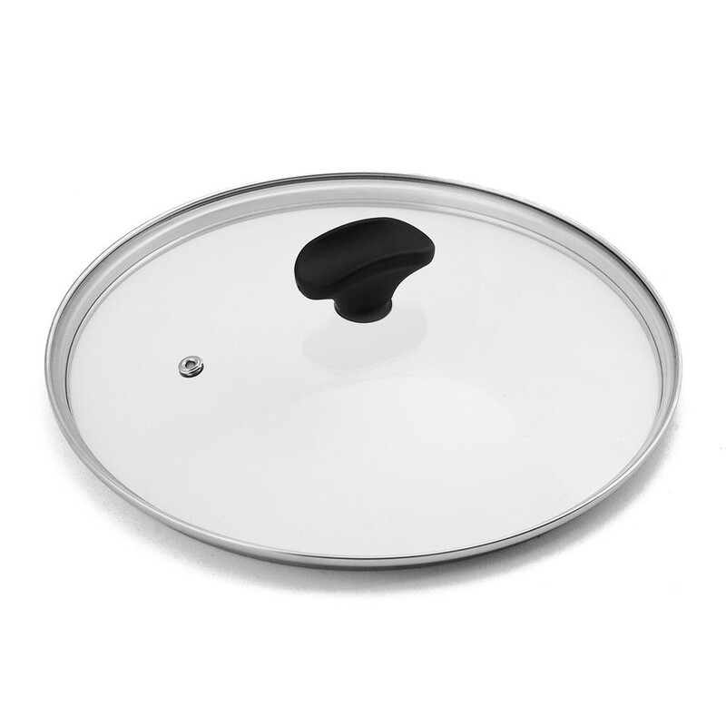 Крышка стеклянная с металлическим ободком TVS 32 см