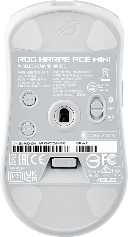 Мышь беспроводная Asus ROG Harpe Ace Mini White (90MP03Z0-BMUA10)