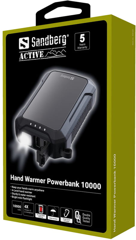 Універсальна мобільна батарея Sandberg Hand Warmer Powerbank 10000mAh Black (420-65)