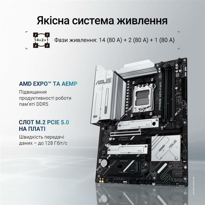 Материнська плата Asus Prime X870-P WiFi Socket AM5