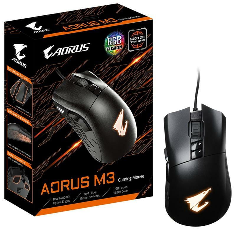 Миша Gigabyte Aorus M3 RGB Black_акція