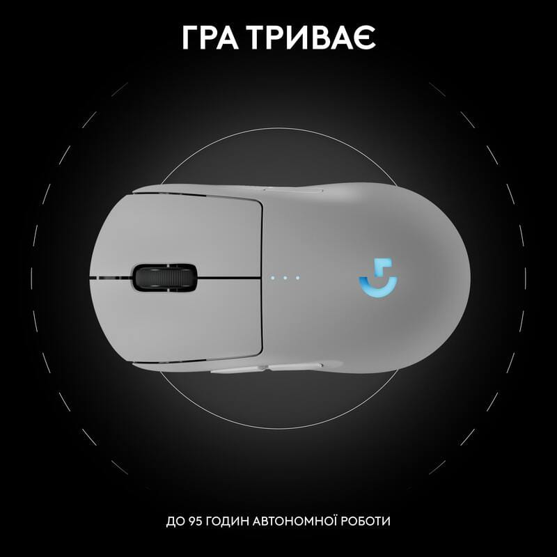 Мышь беспроводная Logitech G Pro 2 Lightspeed White (910-007302)