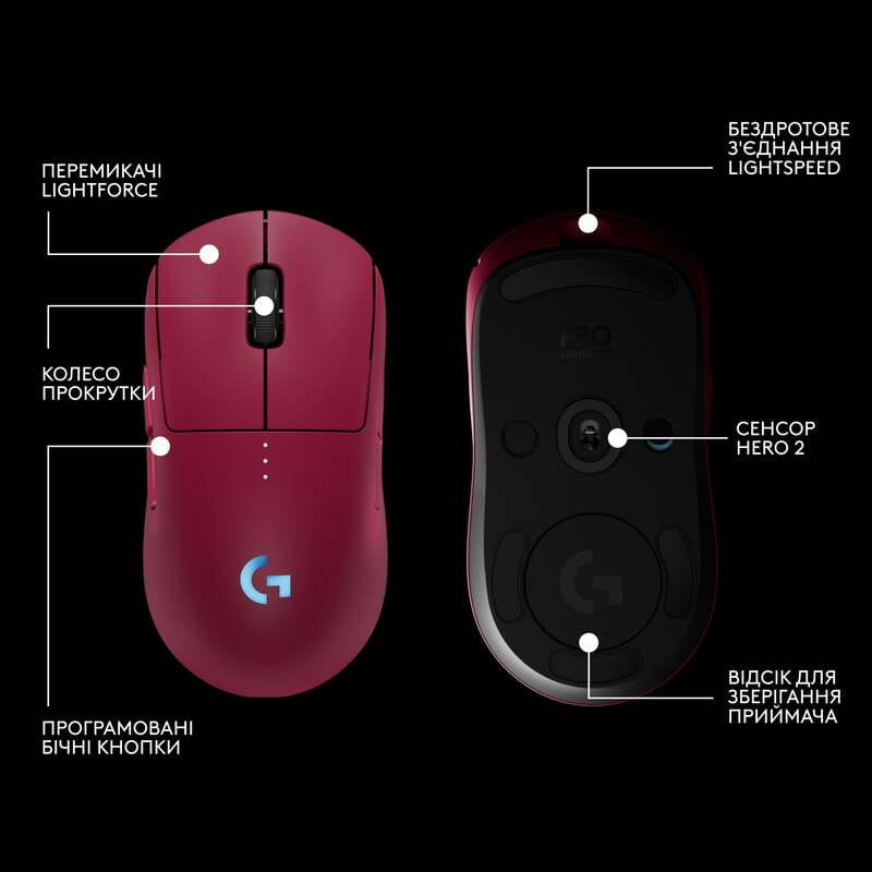 Мышь беспроводная Logitech G Pro 2 Lightspeed Pink (910-007309)