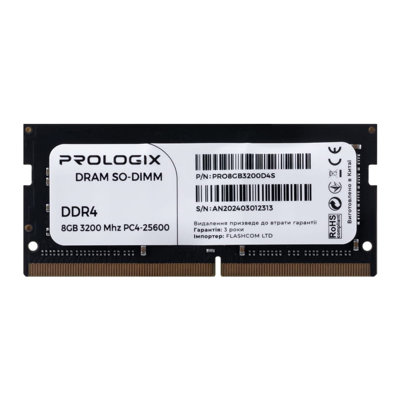 Модуль пам`ятi SO-DIMM 8GB/3200 DDR4 Prologix (PRO8GB3200D4S)_сборка