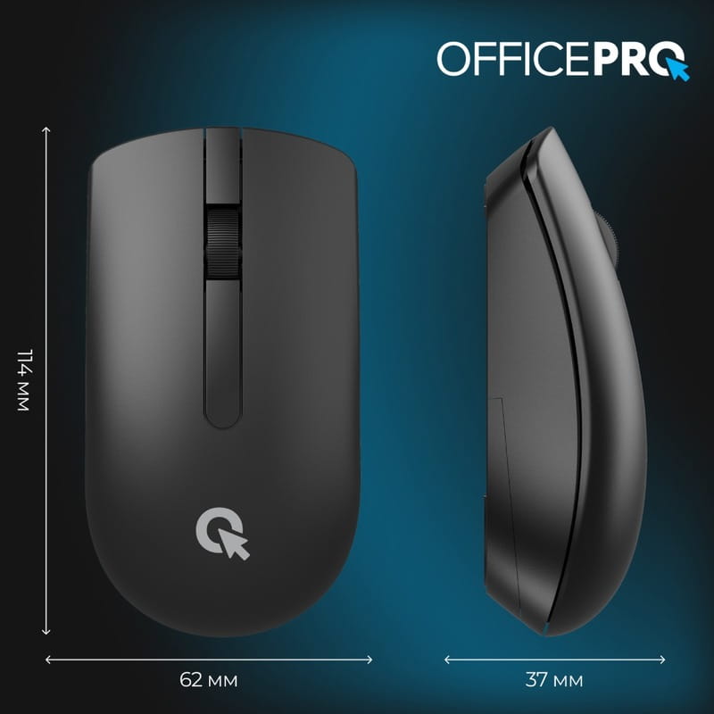 Мышь беспроводная OfficePro M175B Silent Click Wireless Black