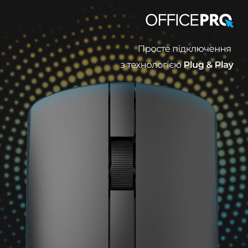 Мышь беспроводная OfficePro M175B Silent Click Wireless Black