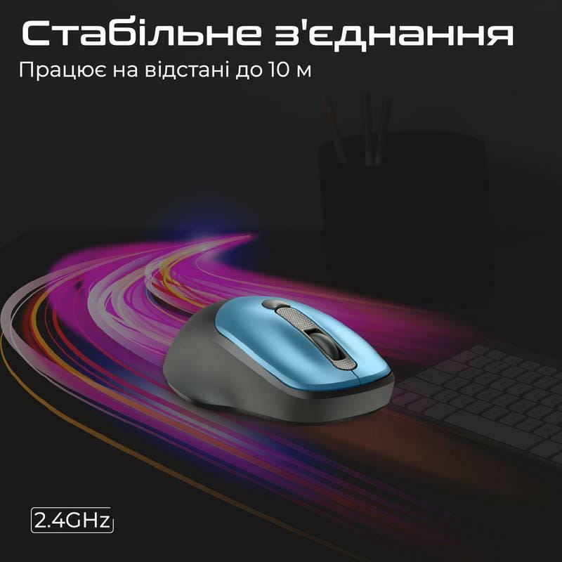 Мышь беспроводная Promate UniGlide Blue