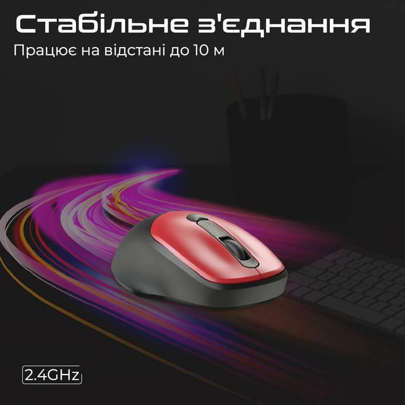 Мышь беспроводная Promate UniGlide Red