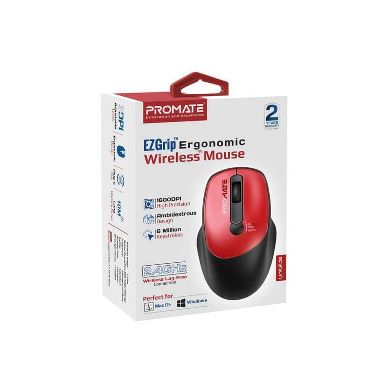Мышь беспроводная Promate UniGlide Red