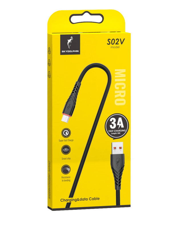 Кабель SkyDolphin S02V USB - micro USB (M/M), 1 м, Black (SDUSB-000591)