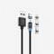 Фото - Кабель SkyDolphin S59KIT Magnetic USB - Lightning + microUSB + Type-C (M/M) 1 м, Black (SDUSB-000547) | click.ua