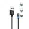Фото - Кабель SkyDolphin S59KIT Magnetic USB - Lightning + microUSB + Type-C (M/M) 1 м, Black (SDUSB-000547) | click.ua