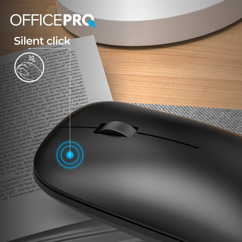 Мышь беспроводная OfficePro M225B Silent Click Wireless Black