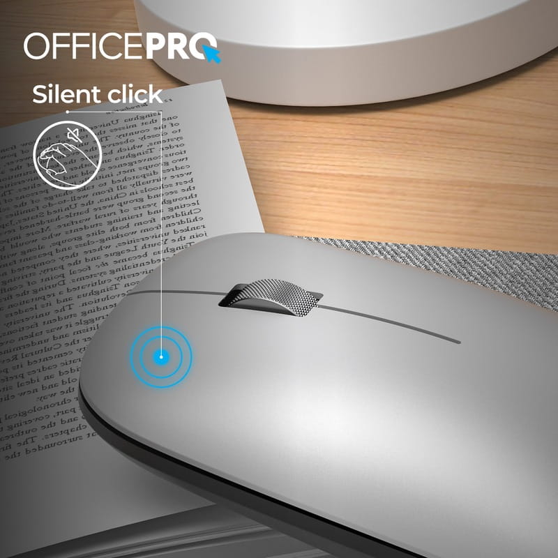 Миша бездротова OfficePro M225S Silent Click Wireless Silver