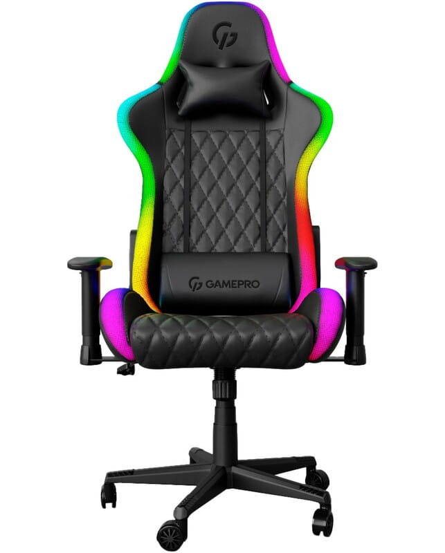 Крісло для геймерів GamePro Hero RGB Black (GC-700-Black)