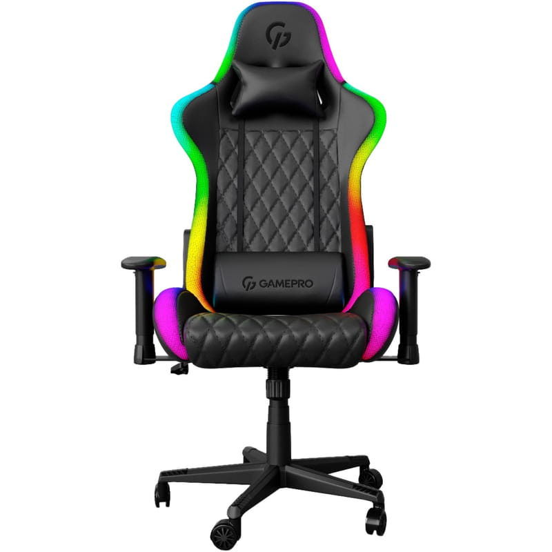 Кресло для геймеров GamePro Hero RGB Black (GC-700-Black)