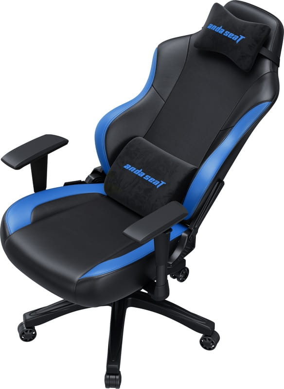 Кресло для геймеров Anda Seat Luna Size L PVC Black/Blue (AD18-48-BS-PV)