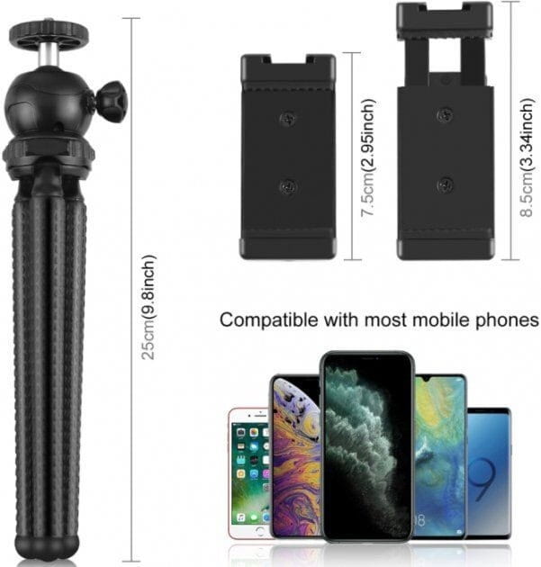 Комплект блогера Puluz PKT3094B 4в1 (свет, крепление, держатель для телефона, микрофон)