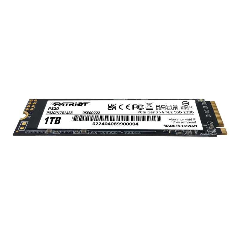 Накопитель SSD 1TB Patriot P320 M.2 2280 PCIe 3.0 x4 NVMe TLC (P320P1TBM28)