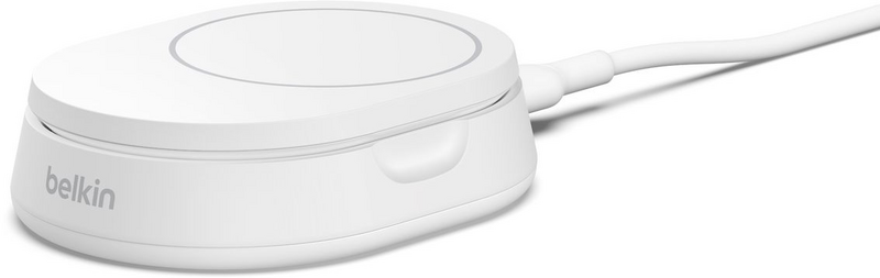 Безпровідний зарядний пристрій Belkin Stand Magnetic Qi2 White (WIA008BTWH)