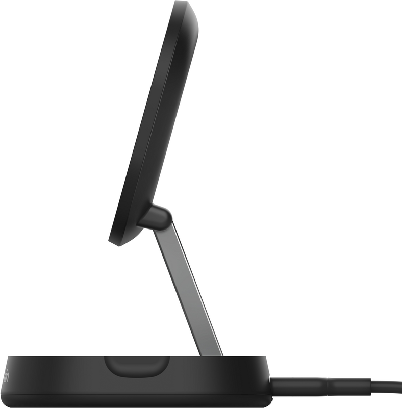 Безпровідний зарядний пристрій Belkin Stand Magnetic Qi2 + adapter 20W Black (WIA008VFBK)