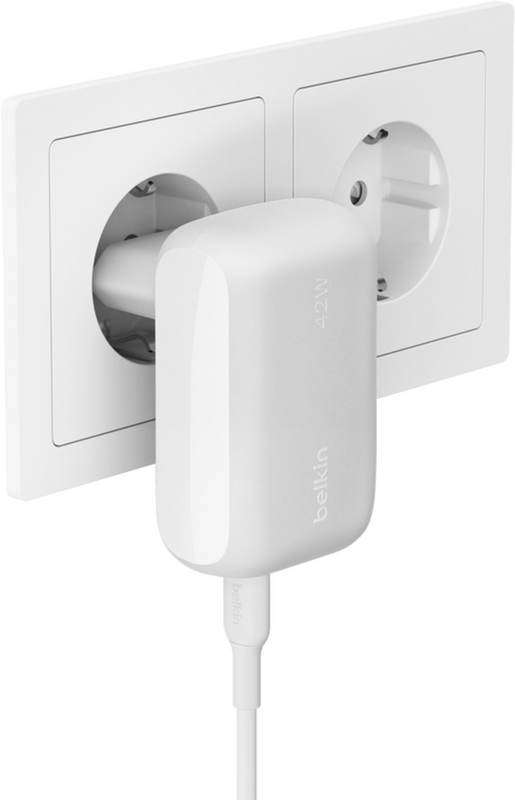 Мережевий зарядний пристрій Belkin Home Charger 42W PD White (WCB009VFWH)