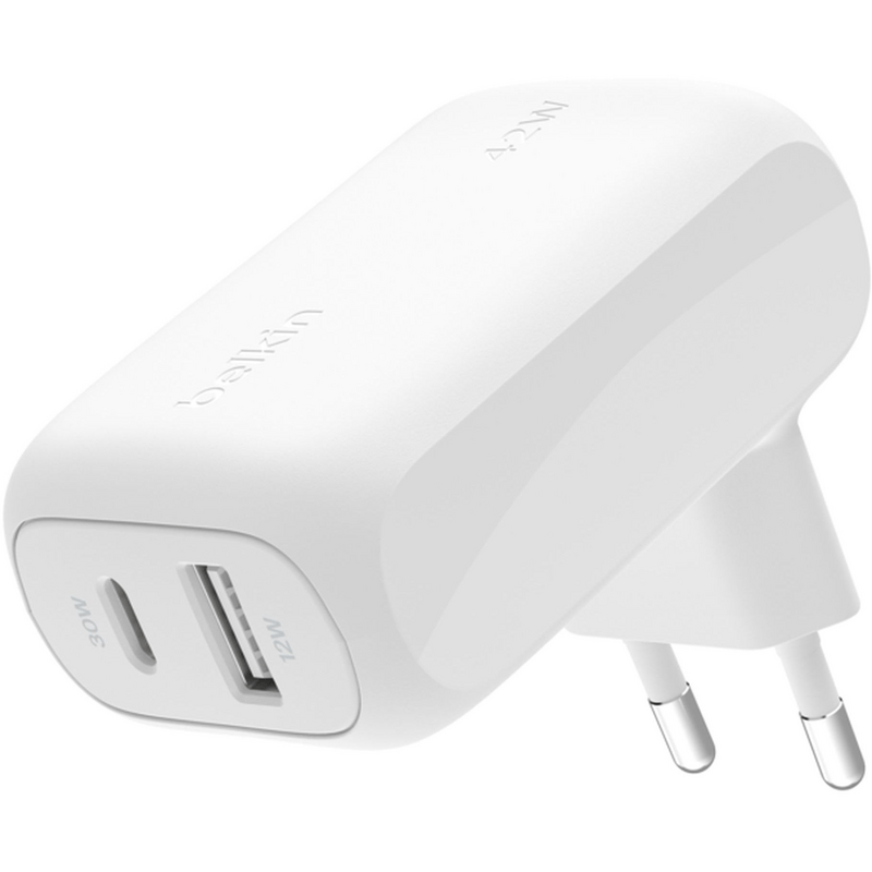 Мережевий зарядний пристрій Belkin Home Charger 42W PD White (WCB009VFWH)